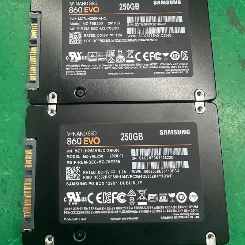 삼성 SSD 860 EVO 250GB SATA SSD 낱개 OR 일괄 판매