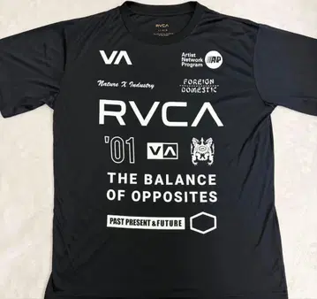 RVCA 루카 래쉬가드 T셔츠 프린트 디자인 블랙