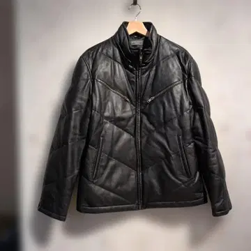 90s-00s WIND ARMOR 가죽 다운 자켓 블랙