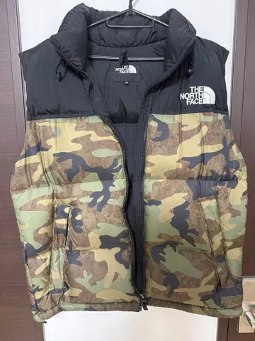 THE NORTH FACE 눕시 다운 베스트 카모플라주 M