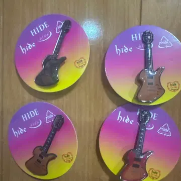 hide 60th Anniversary 기타 핀 배지 4종 세트