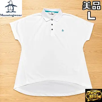 [팔로우 할인] 먼싱웨어 피케 셔츠 L 돌먼 새상품급 골프 화이트