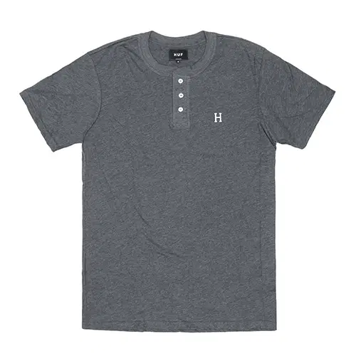 [새상품] 허프 티셔츠 S사이즈 CLASSIC H S/S HENLEY-GRAY