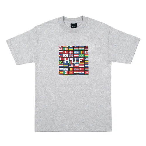 [새상품] 허프 티셔츠 S사이즈 FLAG BOX LOGO TEE-GREY