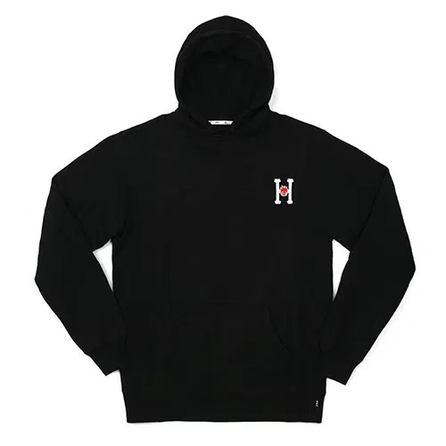 [새상품] 허프 S사이즈 HUF X SPITFIRE CLASSIC H PULLOVER FLEECE-BLK