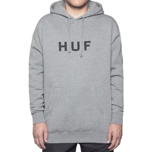 [새상품] 허프 스웨트/니트 S사이즈 ORIGINAL LOGO PULLOVER FLEECE-GREY(BLK)