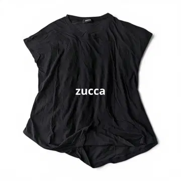 새상품급 zucca 주카 비대칭 티셔츠 블랙
