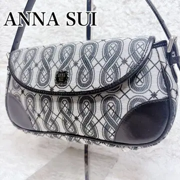 ANNA SUI 원 숄더백 올 패턴 자카드 나비 플레이트 레어
