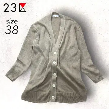 23구 린넨 100% 가디건 38 베이지 온워드 봄/여름