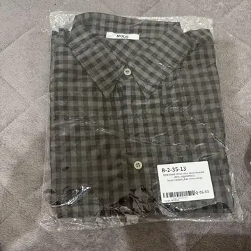 MODS 엠보싱 체크 반팔 셔츠
