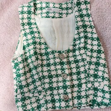 ZARA 체크 무늬 베스트