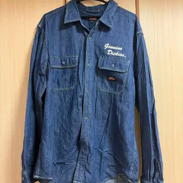 Genuine Dickies 데님 셔츠 긴팔 남성용