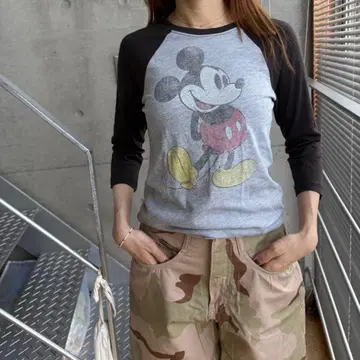 Disney Couture 미키마우스 래글런 T셔츠
