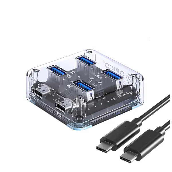4포트 C타입 USB3.0 유무전원 허브 (보조전원지원)