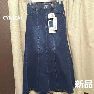 새상품 시니컬 CYNICAL 데님 롱 스커트 사이즈 02 즉시 구매 OK