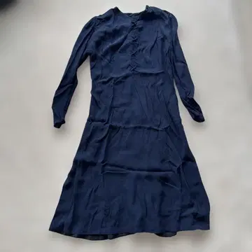1930~40s 빈티지 네이비 레이스업 원피스 드레스