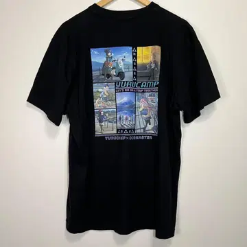 유루캠 x COBMASTER 콜라보 프린트T셔츠 블랙