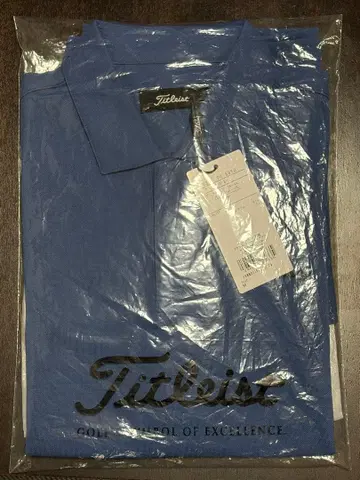 Titleist 남성용 골프 셔츠 블루 M 사이즈