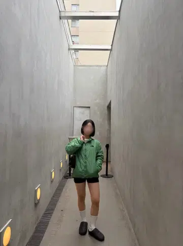 더 노스페이스 나일론 자켓 그린