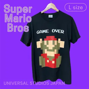 USJ 닌텐도 월드 T셔츠 마리오 GAME OVER 블랙