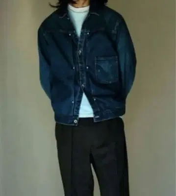 MAATEE&SONS 24SS 라이트 온스 데님 플래티드 블루종 사이즈 2