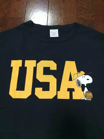 Champion T1011 peanuts USA 티셔츠 M 네이비