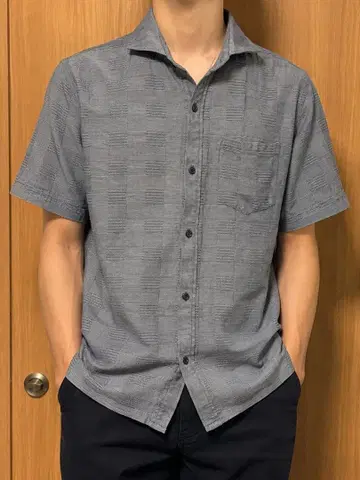 BEAMS HEART 남성용 반팔 셔츠 XL 그레이