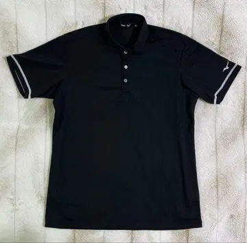 [ 새상품급 ] Mizuno 골프 셔츠 블랙 XL 반팔