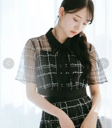 JILLSTUART 시어 체크 셋업