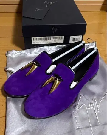 GIUSEPPE ZANOTTI 스모킹 플랫 슬립온 슈즈
