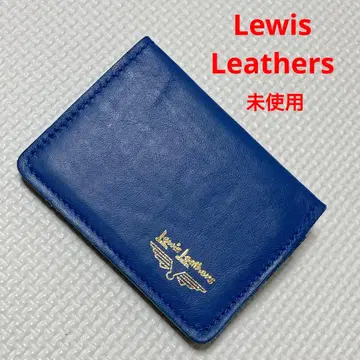 미사용 Lewis Leathers 루이스 레더 가죽 명함지갑 카드 케이스 파랑