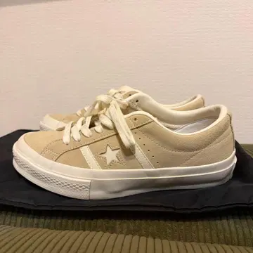 CONVERSE ONE STAR 23.5cm 스웨이드 베이지 스니커즈