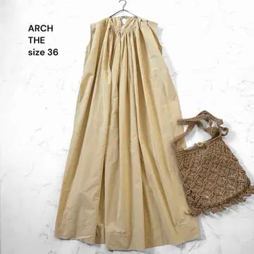 새상품급 ARCH THE 개더 볼륨 롱 원피스 맥시 길이 핀턱