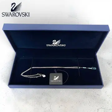 컨디션 최상 SWAROVSKI AQUA 목걸이 블루 크리스탈 박스 포함