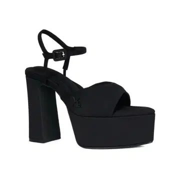 YELLO TOKYO BLACK CHUNKY HEEL SANDALS