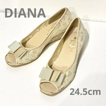 다이애나 웰핏 오픈토 웨지 샌들 레이스 24.5cm
