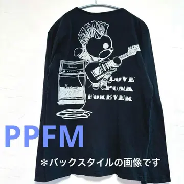 PPFM 블랙 펑크마 롱 T M 아카이브 레어 Y2K