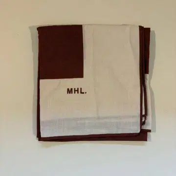 MHL. 반다나 손수건 레드 빨간색 화이트 아이보리