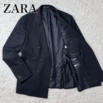 ZARA 더블 자켓 EUR52 XL 상당 블랙 COOL 빅 사이즈