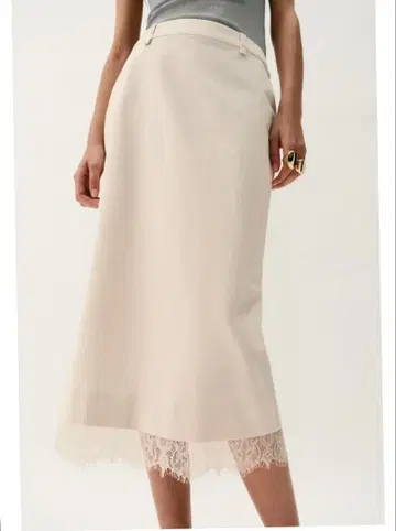 ZARA 레이스 미디 스커트 S