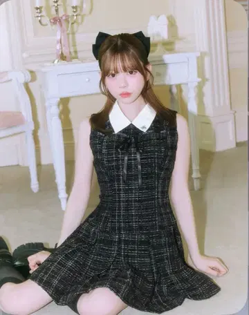 미셸 마카롱 키라키라 트위드 원피스