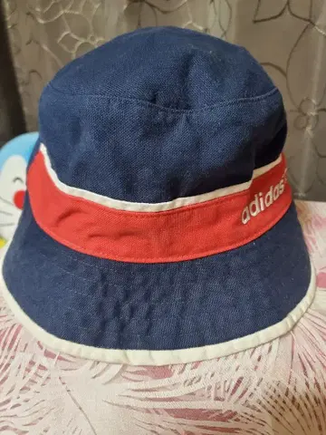 90' 중고 adidas 버킷 햇 네이비 레드 S/M 7/7