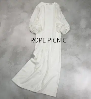 새상품 ROPE PICNIC 이소재 롱 원피스 화이트 38 M