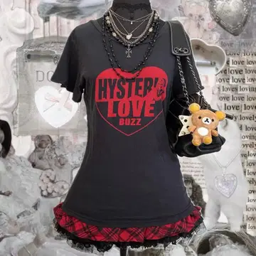 y2k HYSTERIC GLAMOUR 하트 히스걸 로고 리본