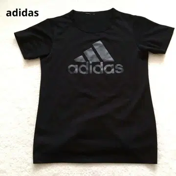 adidas 반팔 T셔츠 블랙 로고 프린트 심플 크루넥