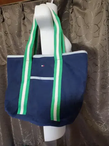 TOMMY HILFIGER 토트백 네이비 그린