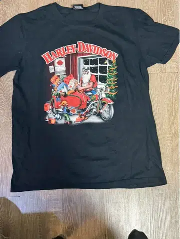 Harley-Davidson 크리스마스 한정판 디자인 T셔츠 90s