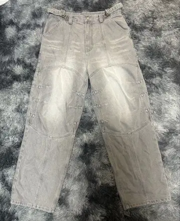 [ AAKAM ] Knee Panel Biker Denim Pants
