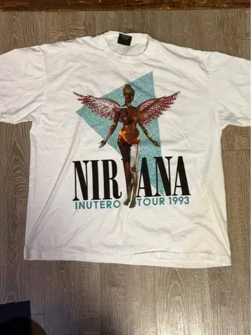 NIRVANA IN UTERO TOUR 1993 셔츠 새상품급 USA제