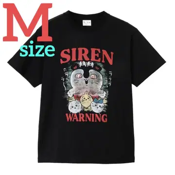 치이카와 (먼작귀) 세이렌 T셔츠 M WARNING 영화 인어섬의 비밀